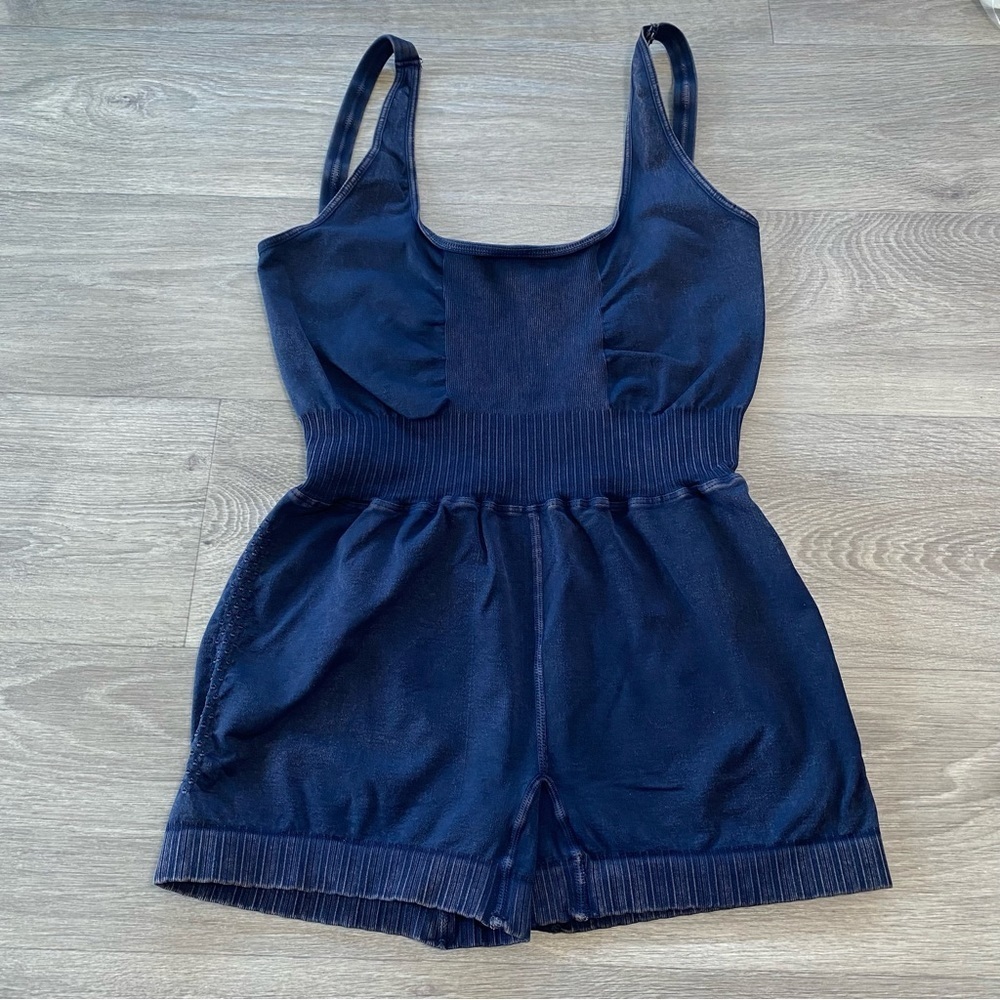 New Free People Movement Good Karma Runsie in Deepest Navy Size M/L
